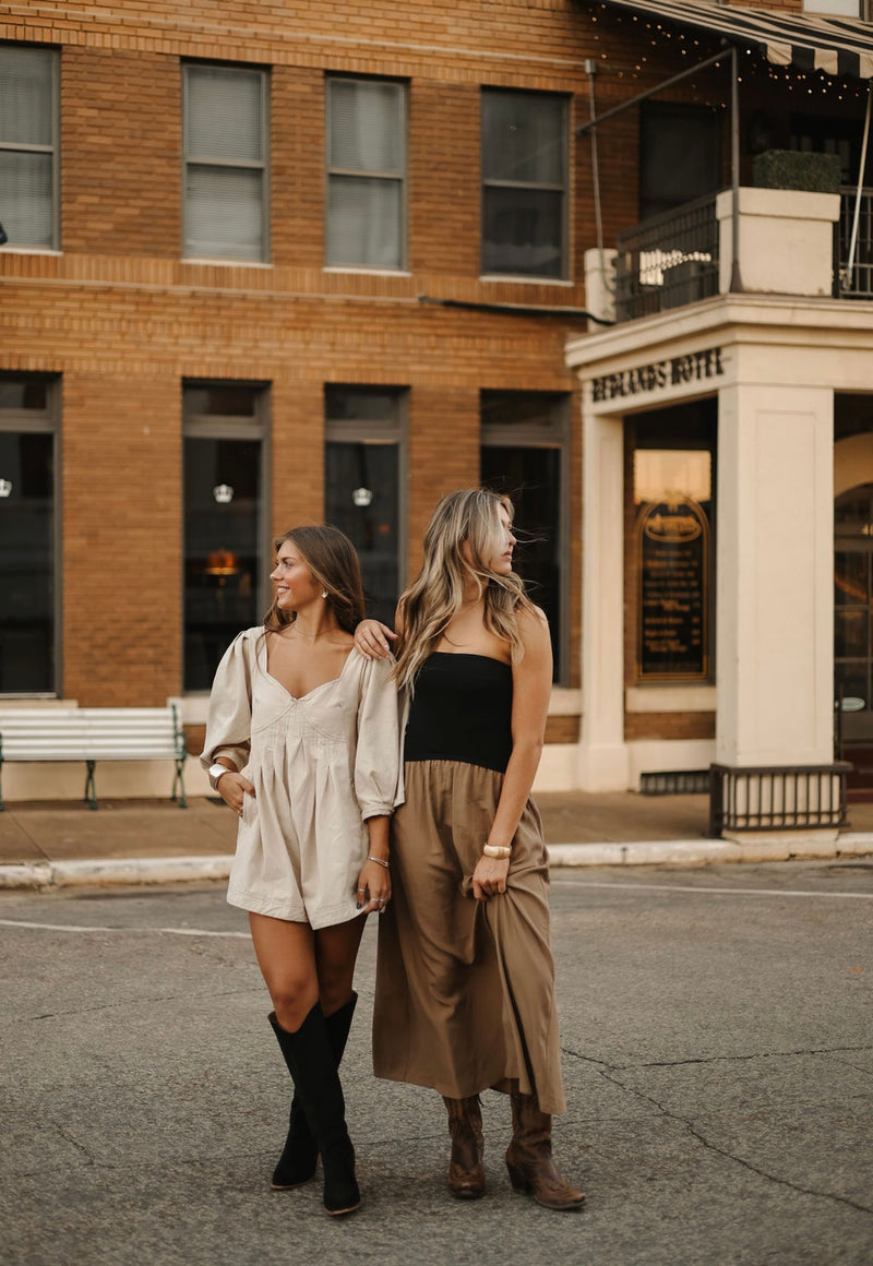 Strapless Midi Dress