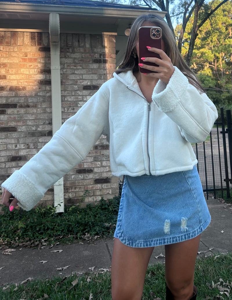 Cream Sherpa Jacket