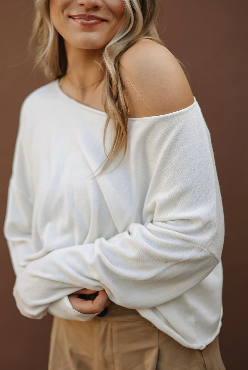 Whip Cream Off The Shoulder Top