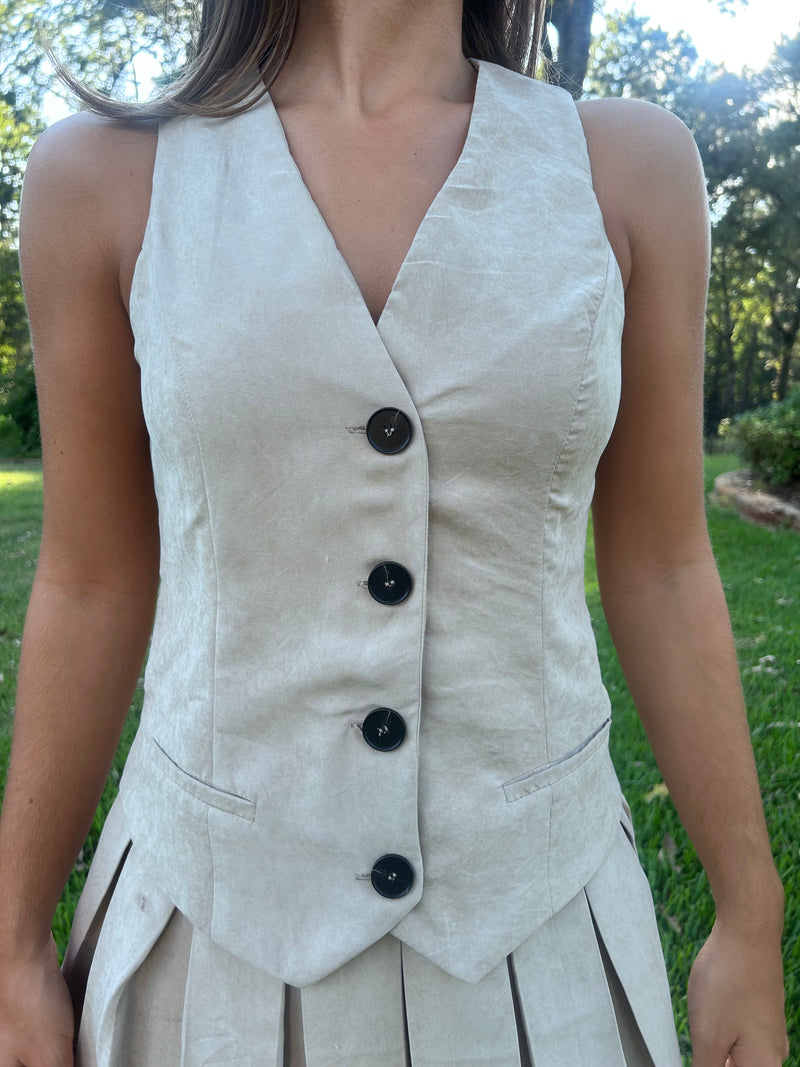 Brooklyn Dress-Beige