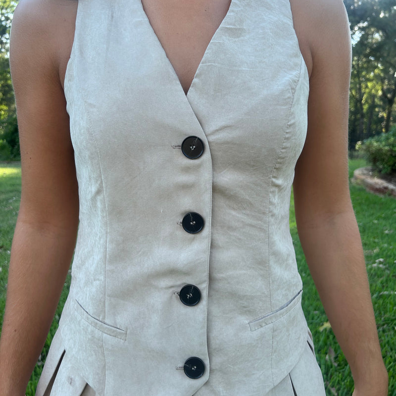 Brooklyn Dress-Beige