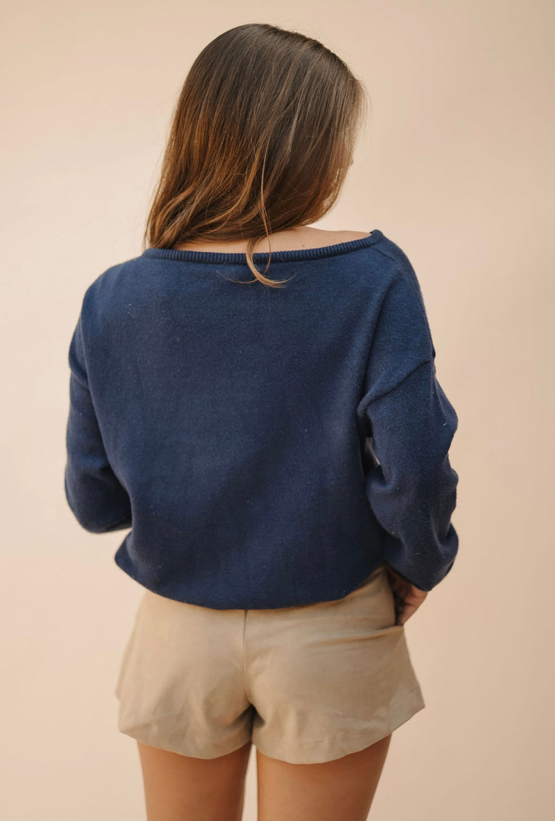 Sophie Goldendoodle Sweater-Navy