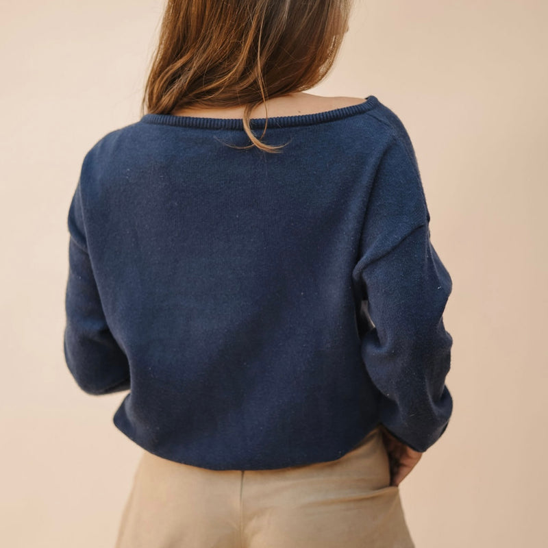 Sophie Goldendoodle Sweater-Navy