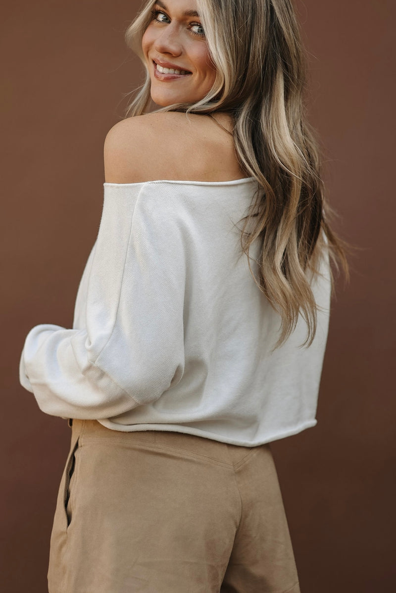 Whip Cream Off The Shoulder Top
