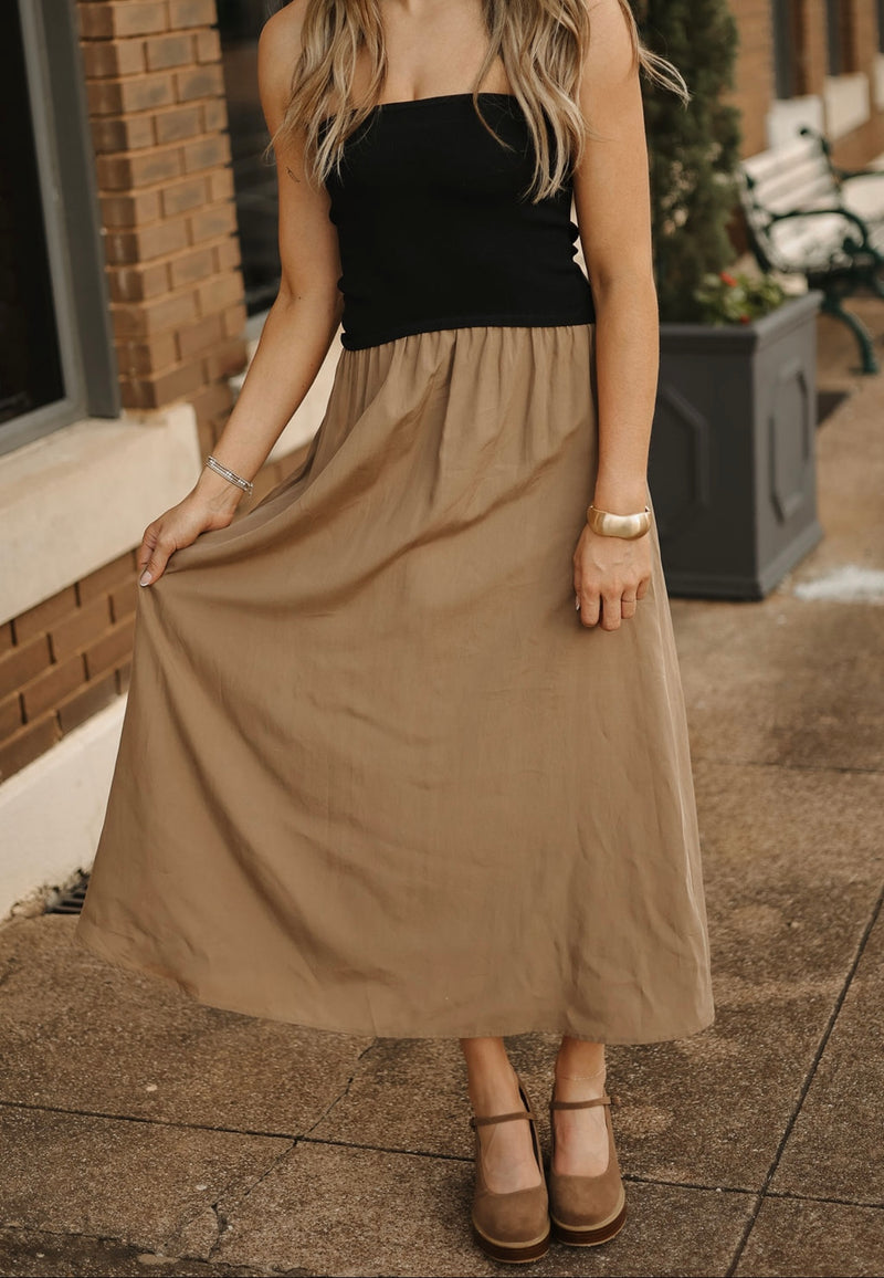 Strapless Midi Dress