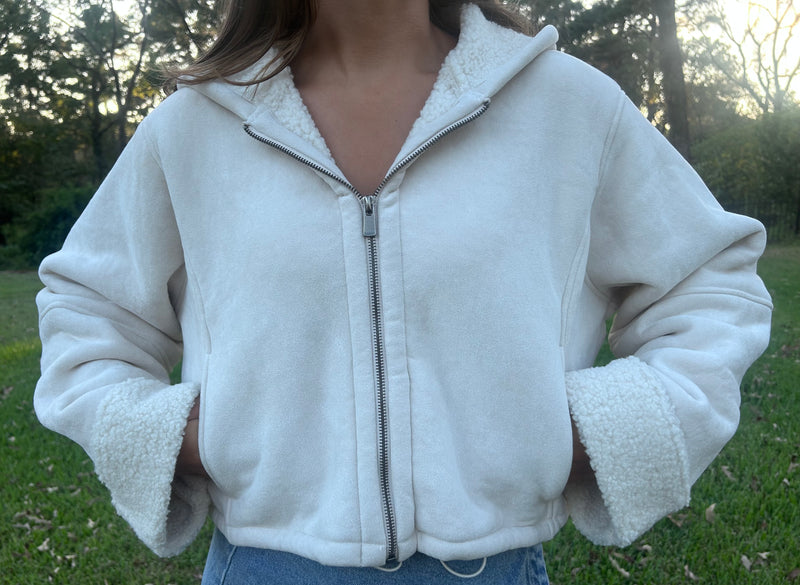 Cream Sherpa Jacket