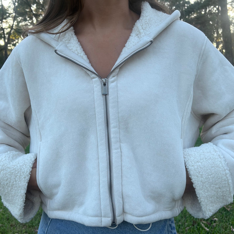 Cream Sherpa Jacket