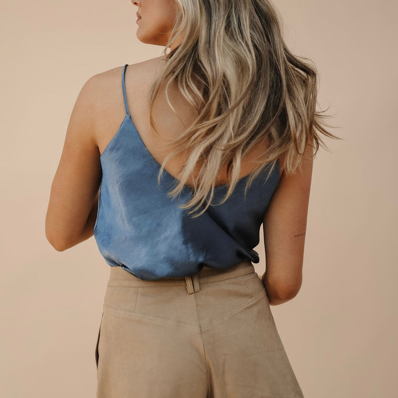 Pleated Suede Shorts