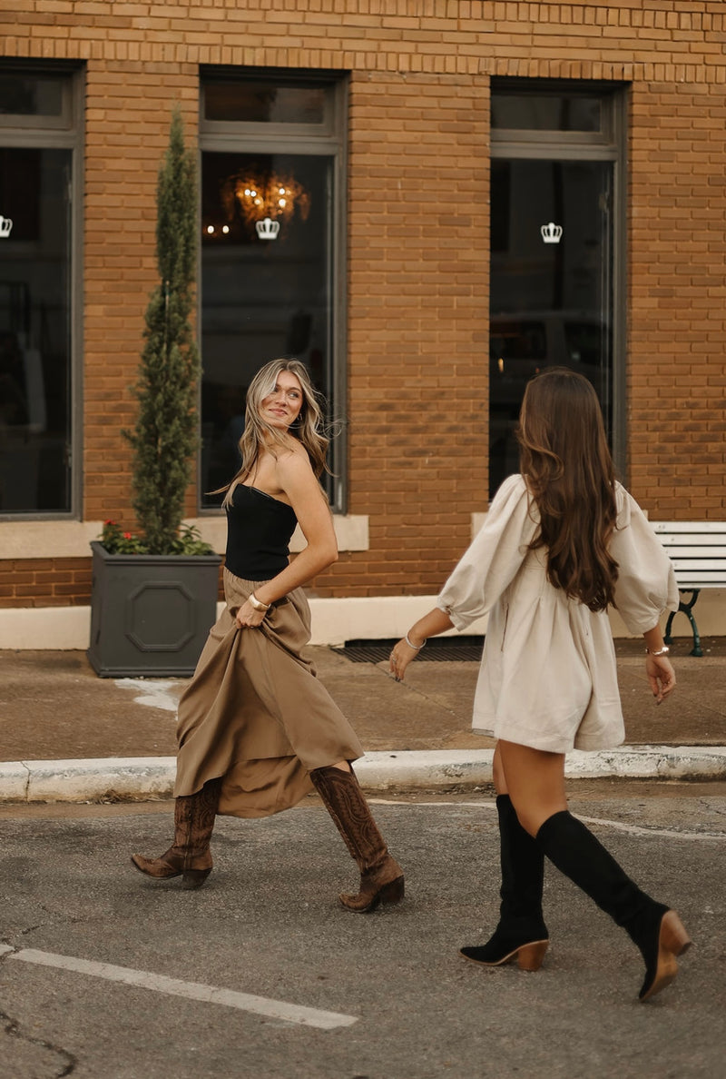 Strapless Midi Dress