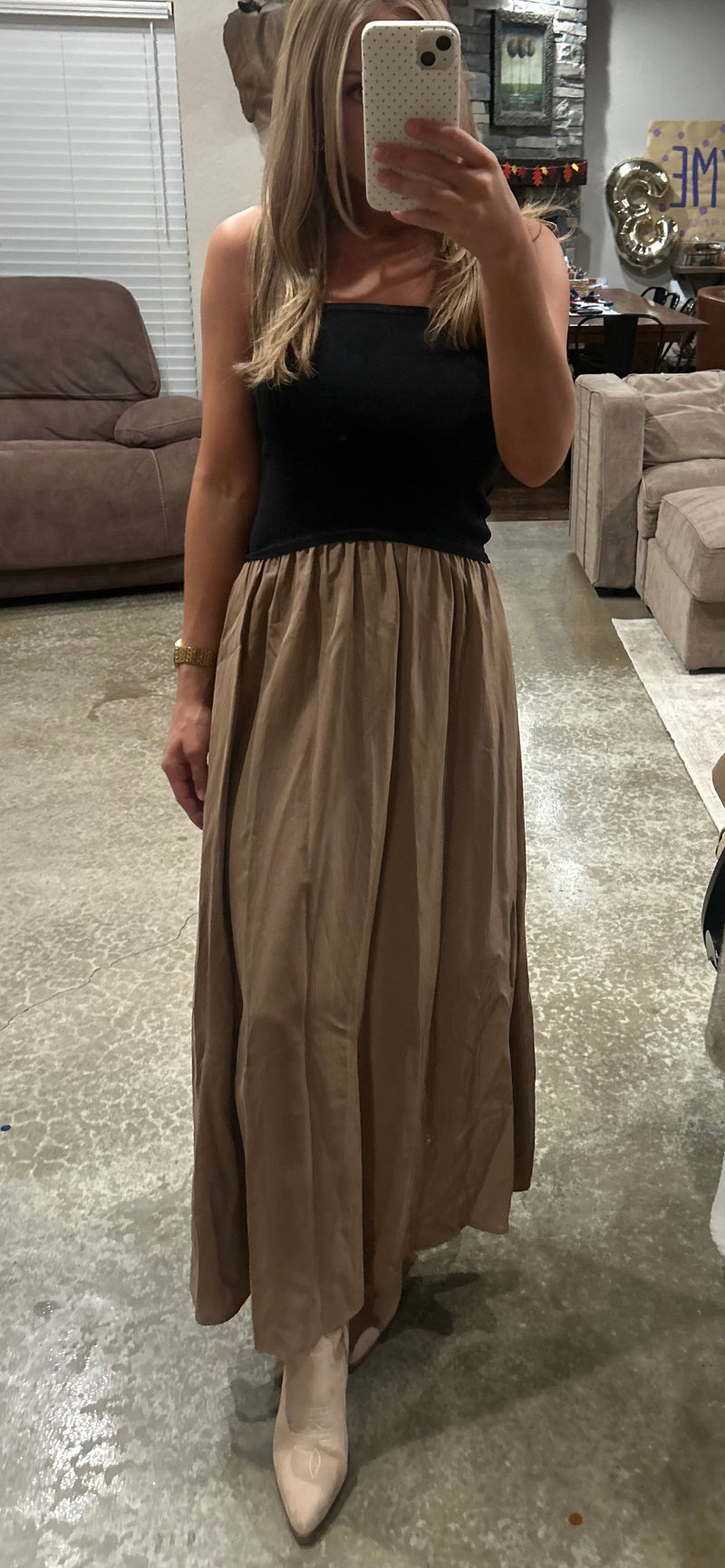 Two Toned Maxi Dress