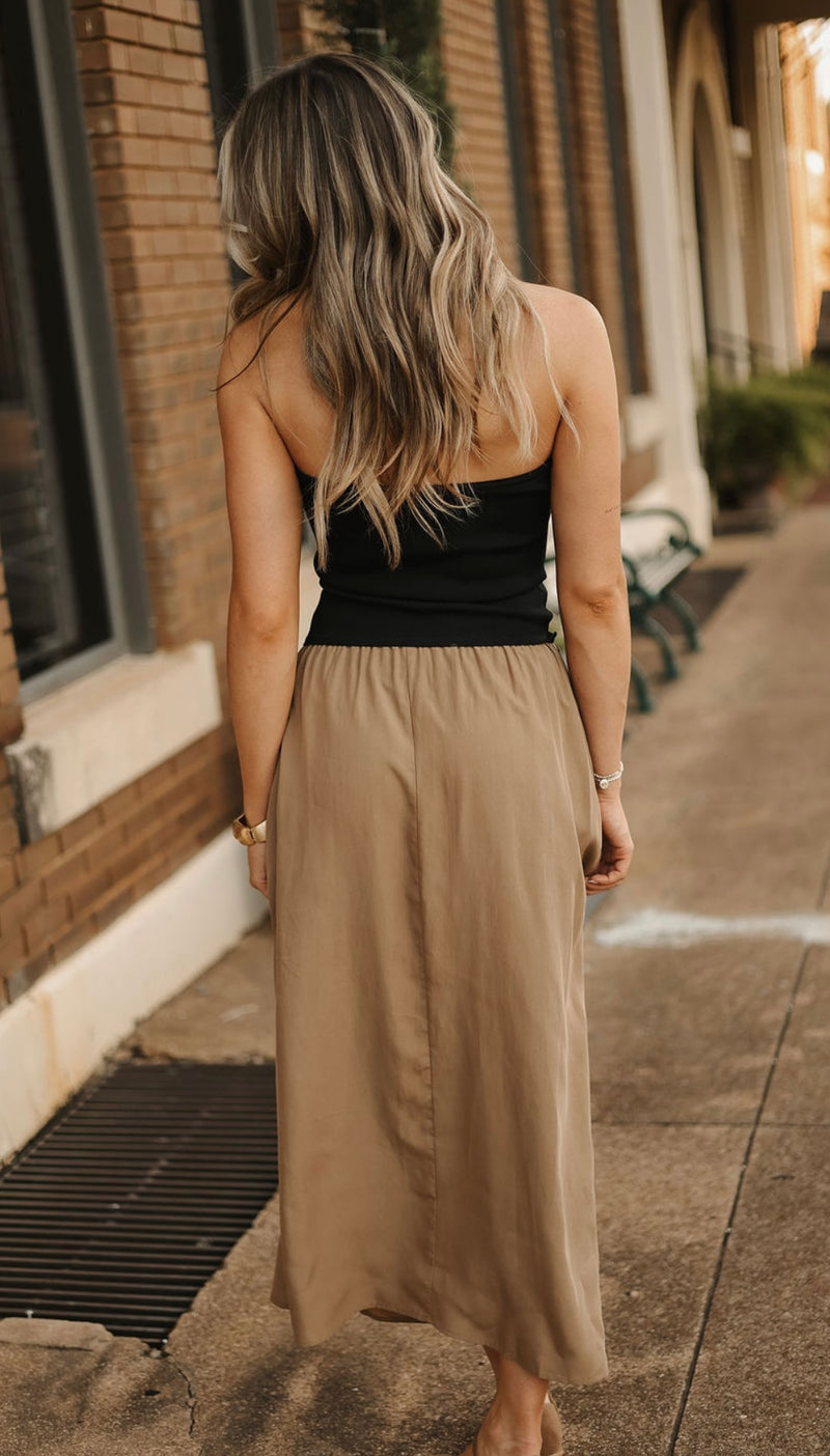 Strapless Midi Dress