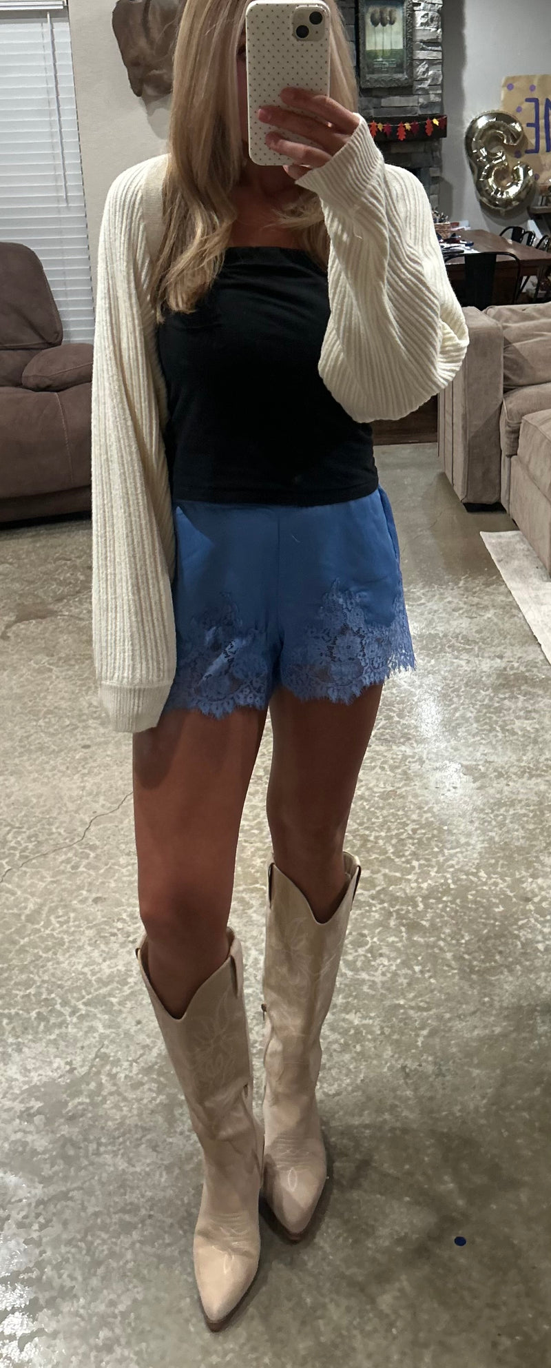 Cropped Cream Cardigan