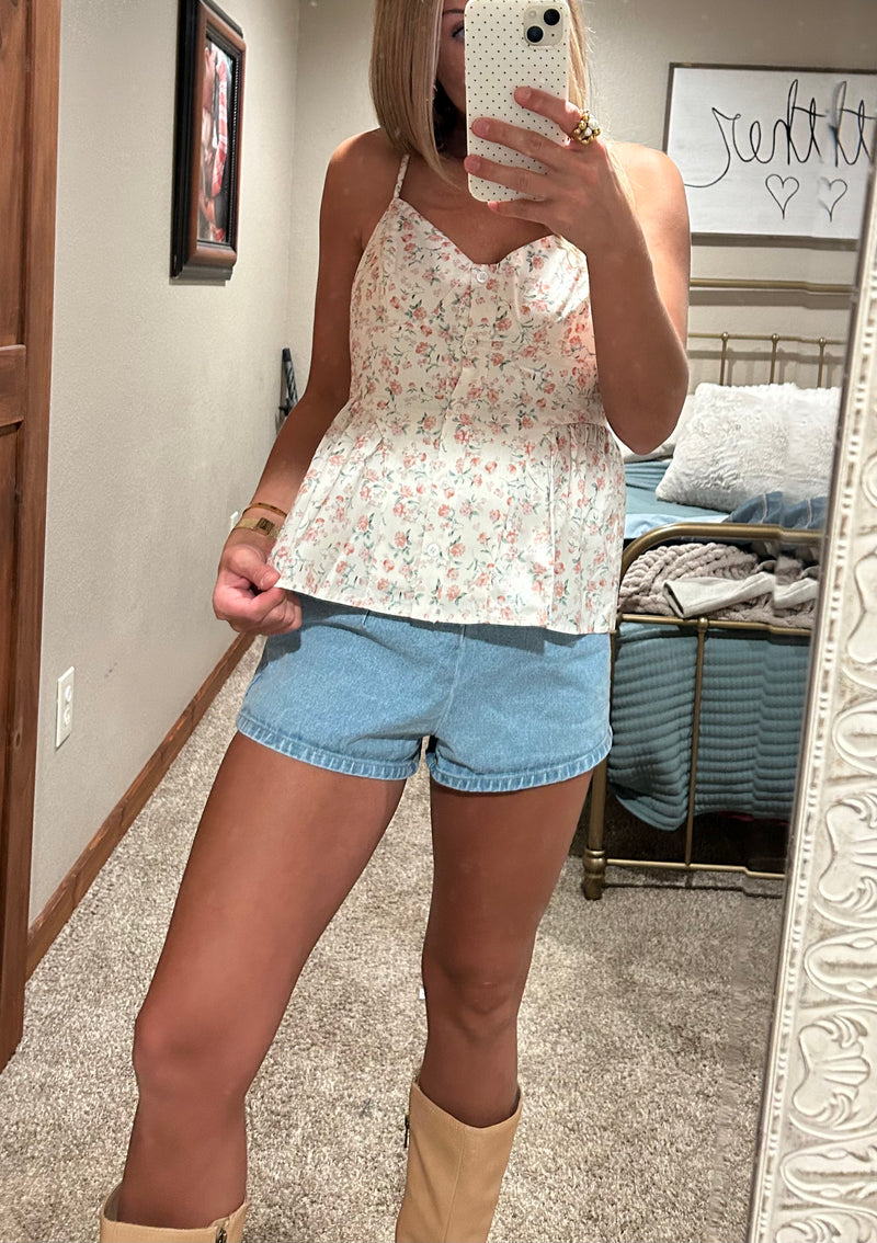 Floral Peplum Top