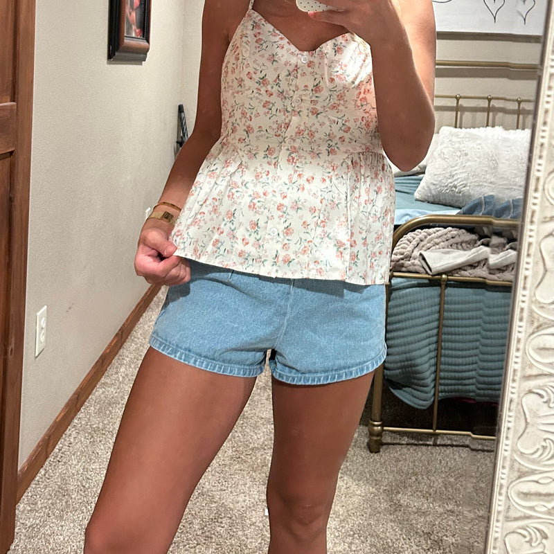Floral Peplum Top