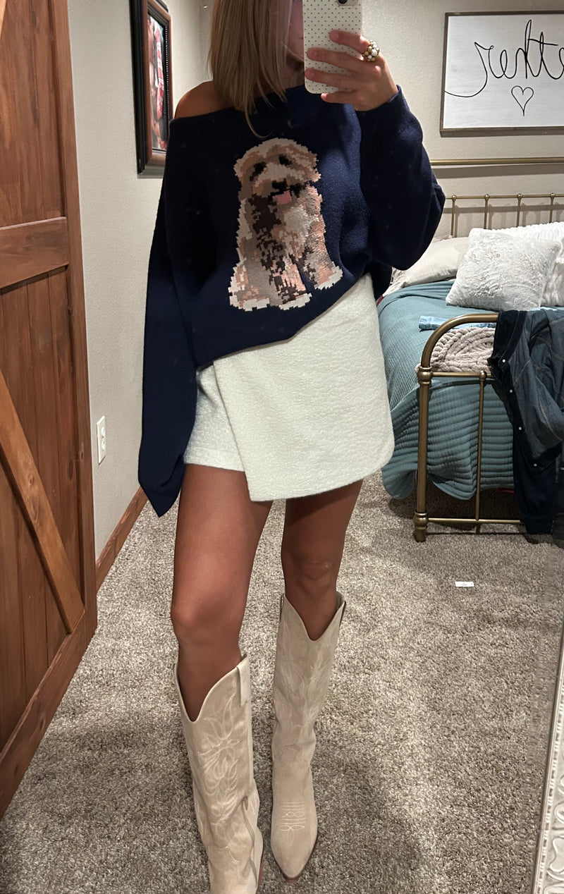 Sophie Goldendoodle Sweater-Navy